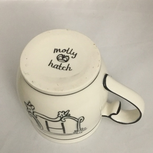 Anthropologie white monogram H coffee tea cup - Picture 5 of 5